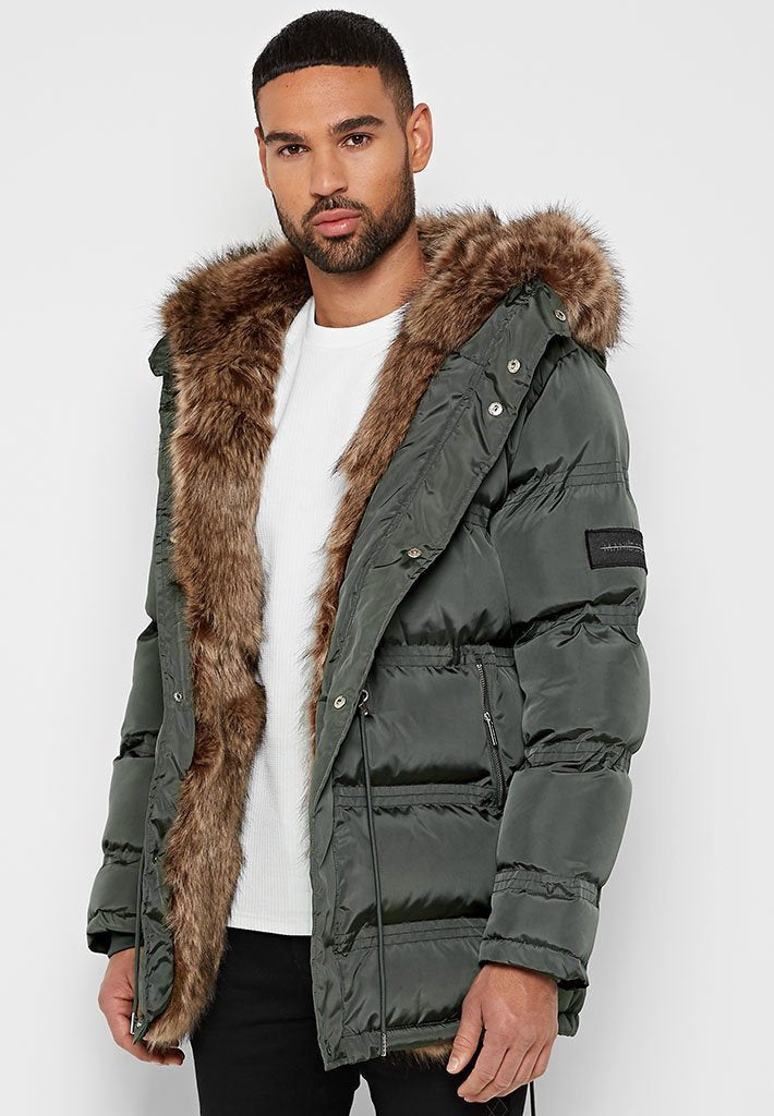 fur lined puffer coat