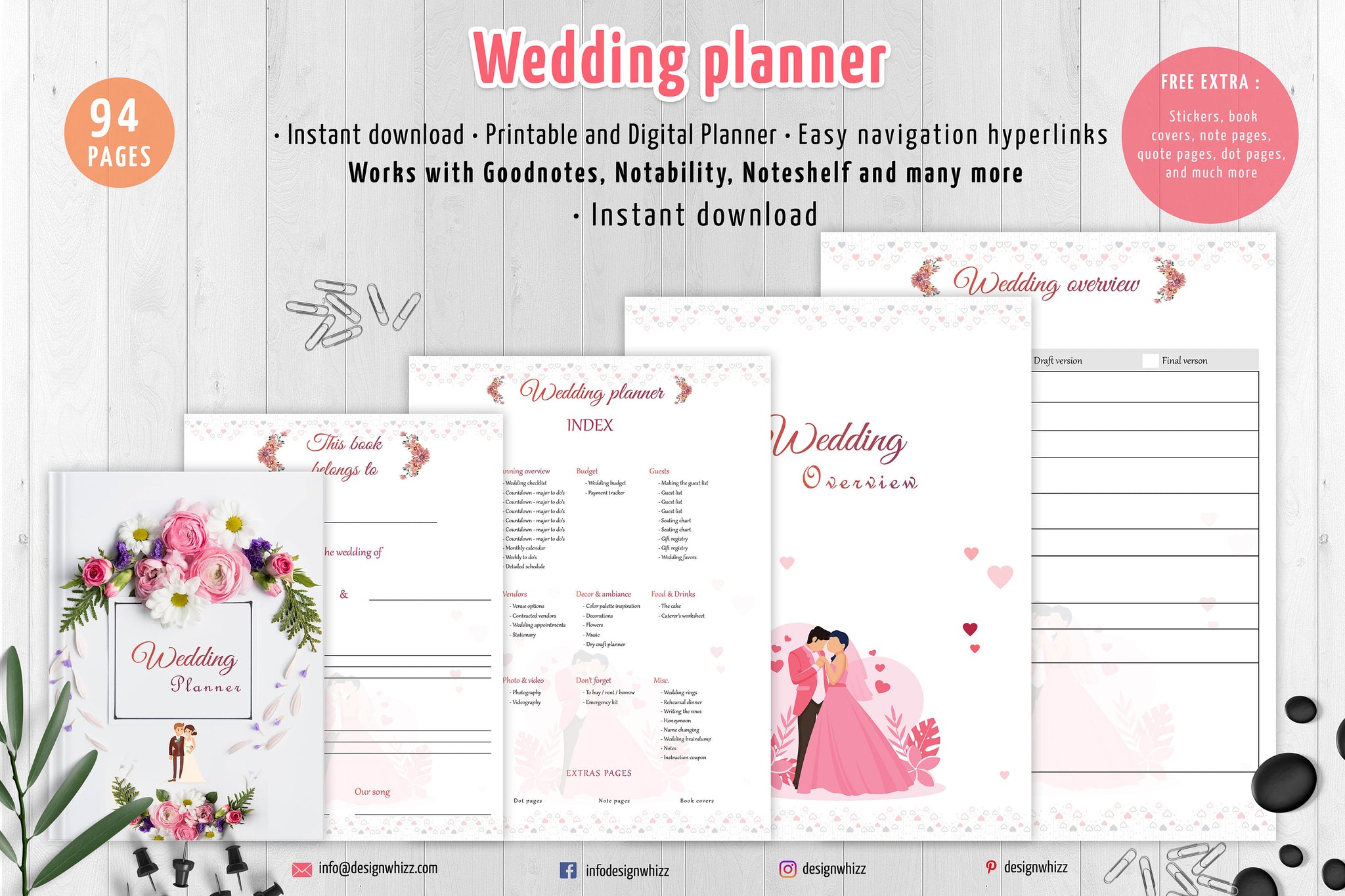 Wedding planner, Wedding planner organizer, checklist wedding planner