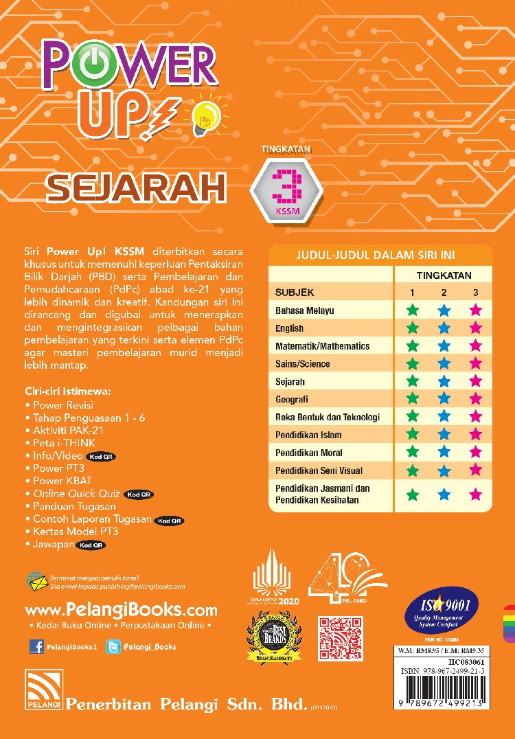 Pelangi 2021 Latihan Power Up Sejarah Tingkatan 3