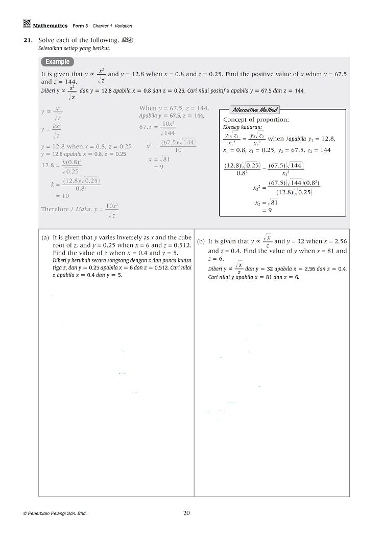 Pelangi 2021 Latihan Top Class Matematik Mathematics Tingkatan 5 Kssm