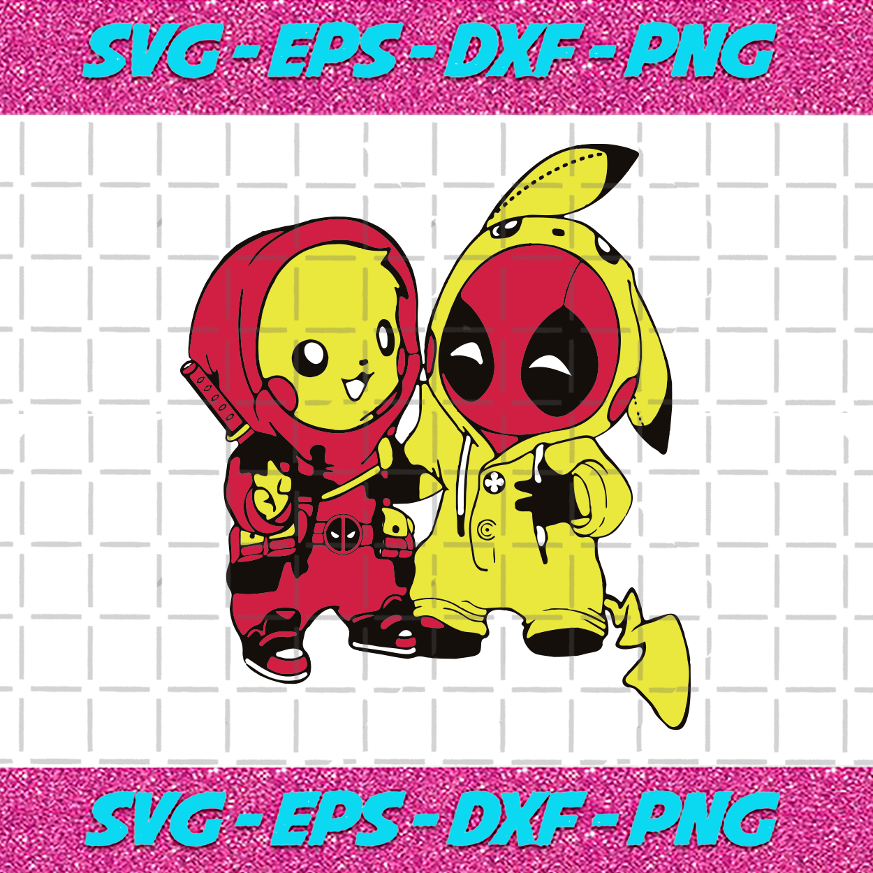 Download Pikachu And Deadpool Svg Pokemon Pikachu Svg Deadpool Svg Deadpool G Bundlefunny SVG, PNG, EPS, DXF File