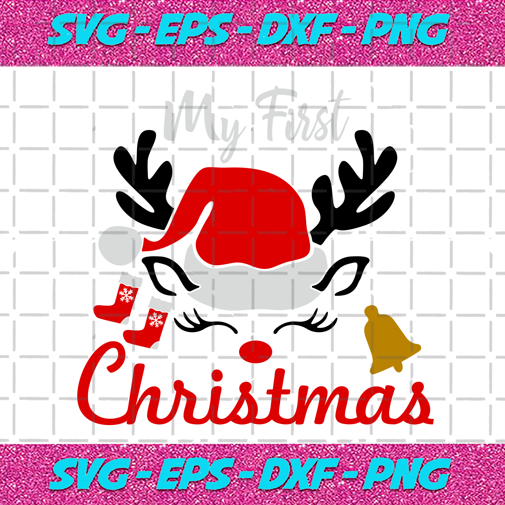 Download My First Christmas Svg Christmas Svg Reindeer Svg Christmas Stockin Nghiem Chi Cong