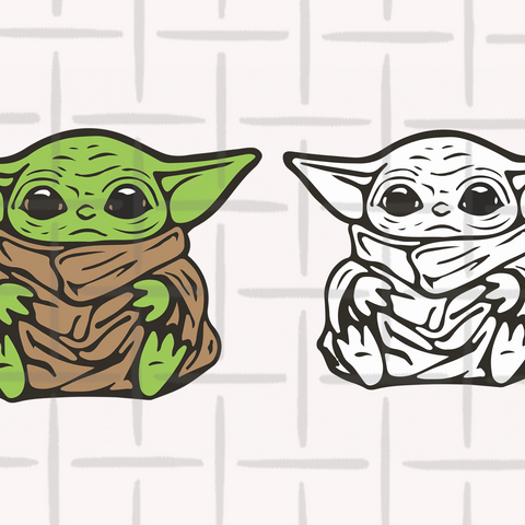 Download Baby Yoda Svg Valentine - Layered SVG Cut File