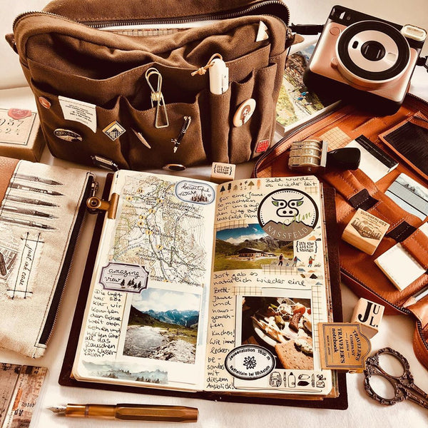 Traveler's notebook plans traveling