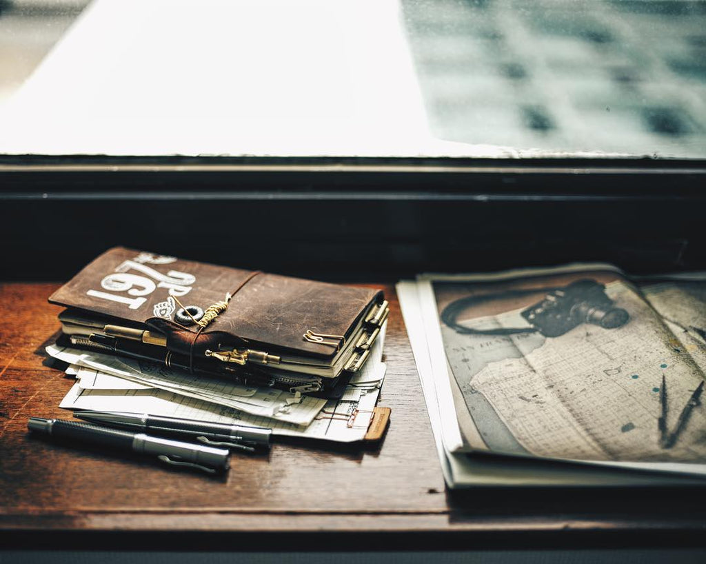 leather travel notebook