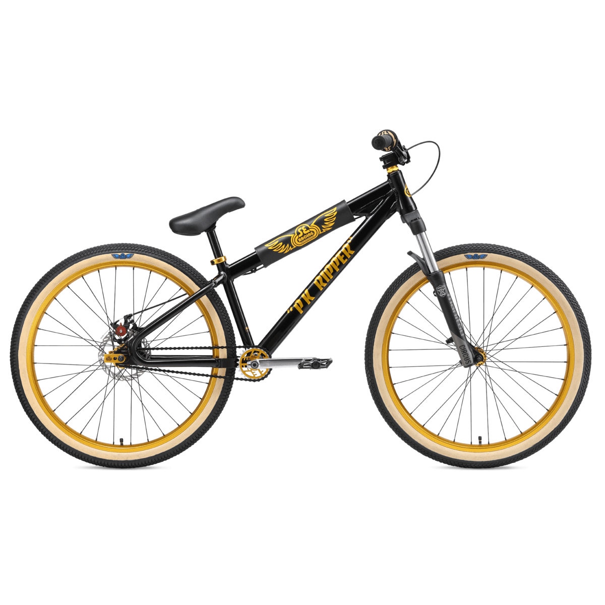 black and gold bicycle