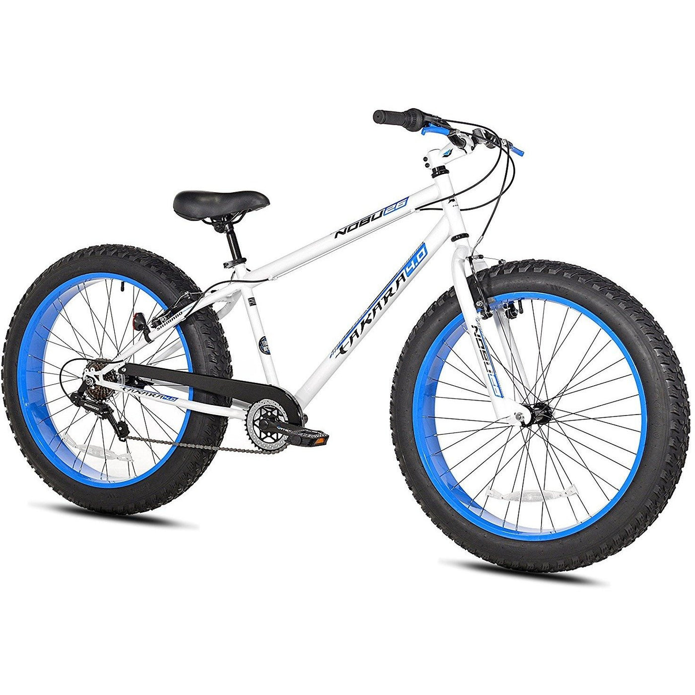 blue fat tire bike