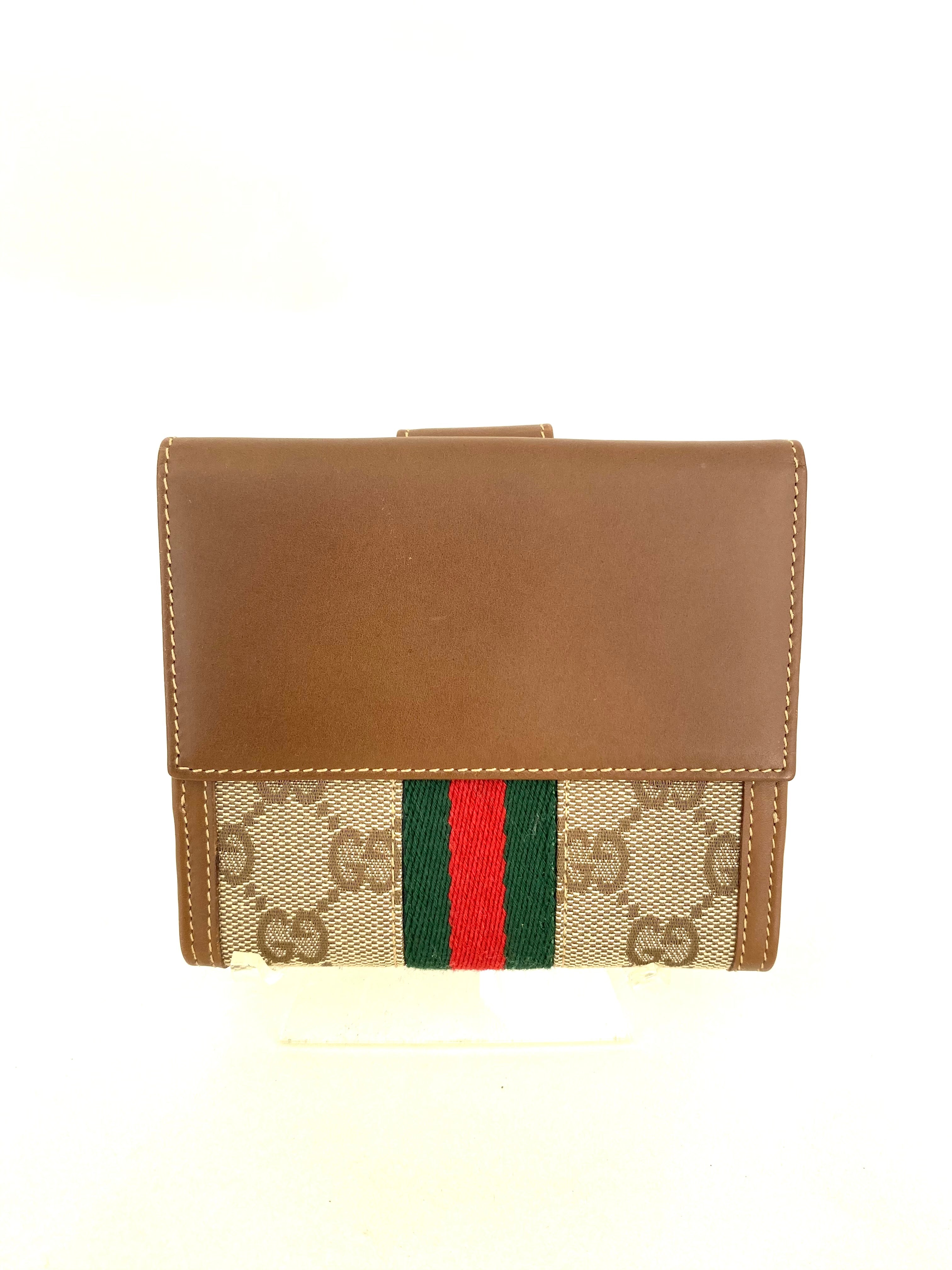 Gucci GG French Flap Sherry Line Bifold Wallet – Luxmary Handbags