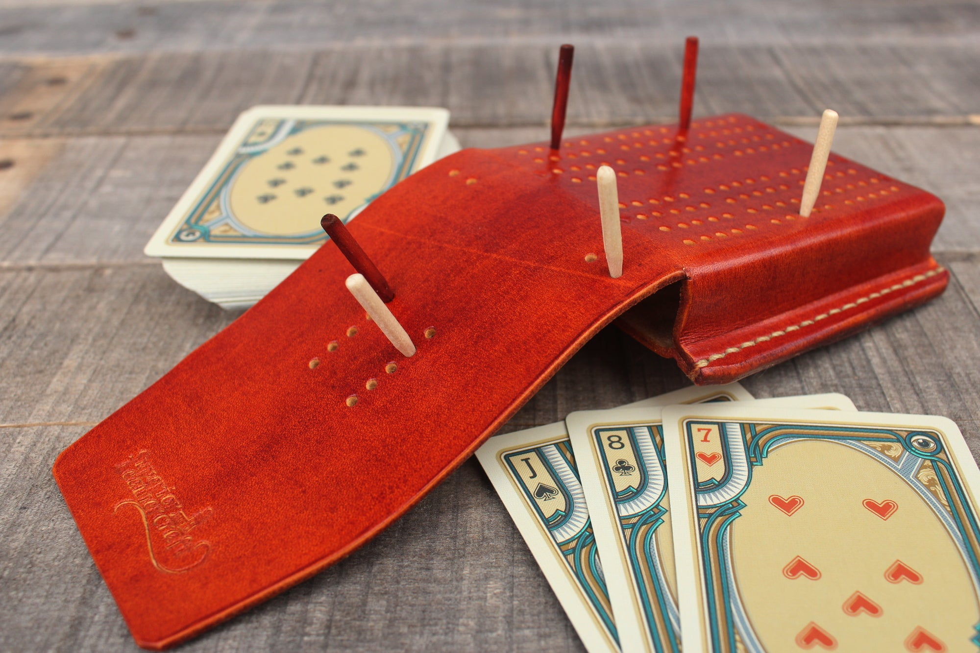 Travel Cribbage Board Cedar Superior Leathercraft