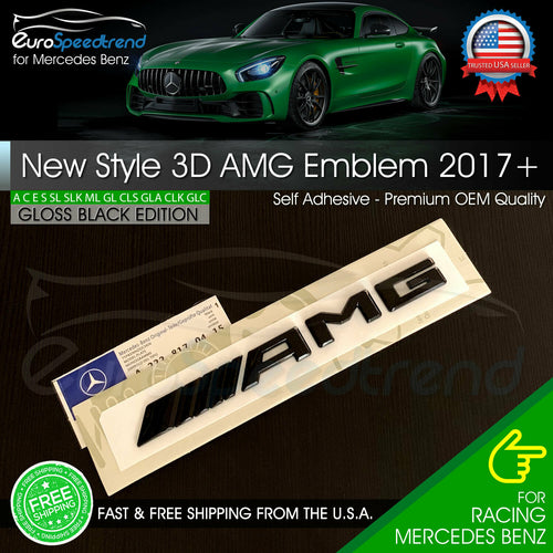 Exon Gloss Black AMG Badge Emblem for Mercedes Benz AMG A35 A45