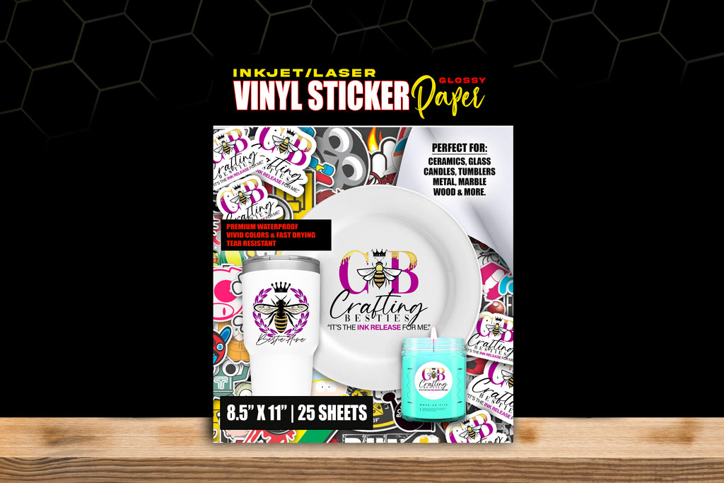 Vinyl Sticker Paper | Crafting Besties | Waterproof| Crafting Besties