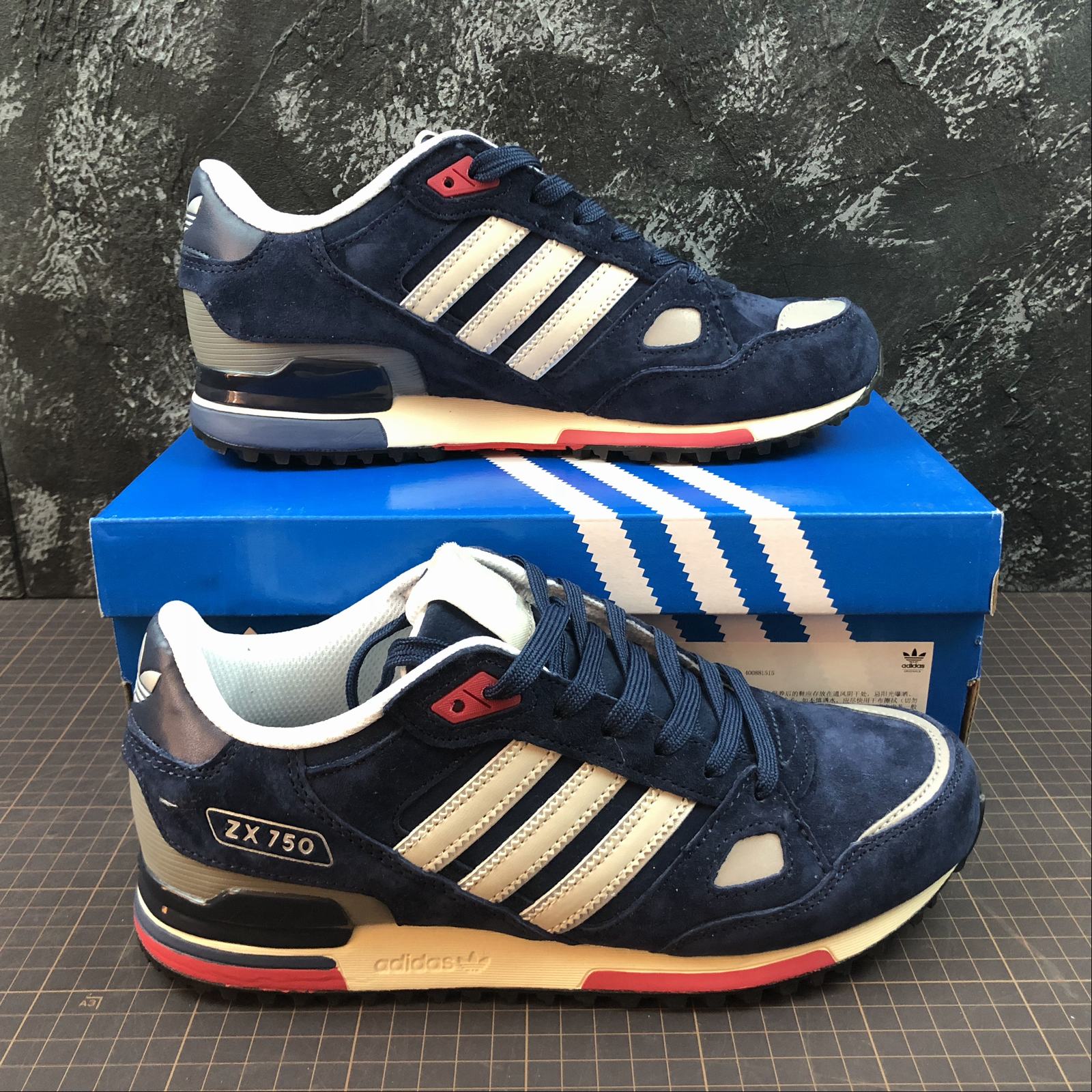 Salir Pero dormitar Adidas ZX750 Navy White Red – juanma-shop