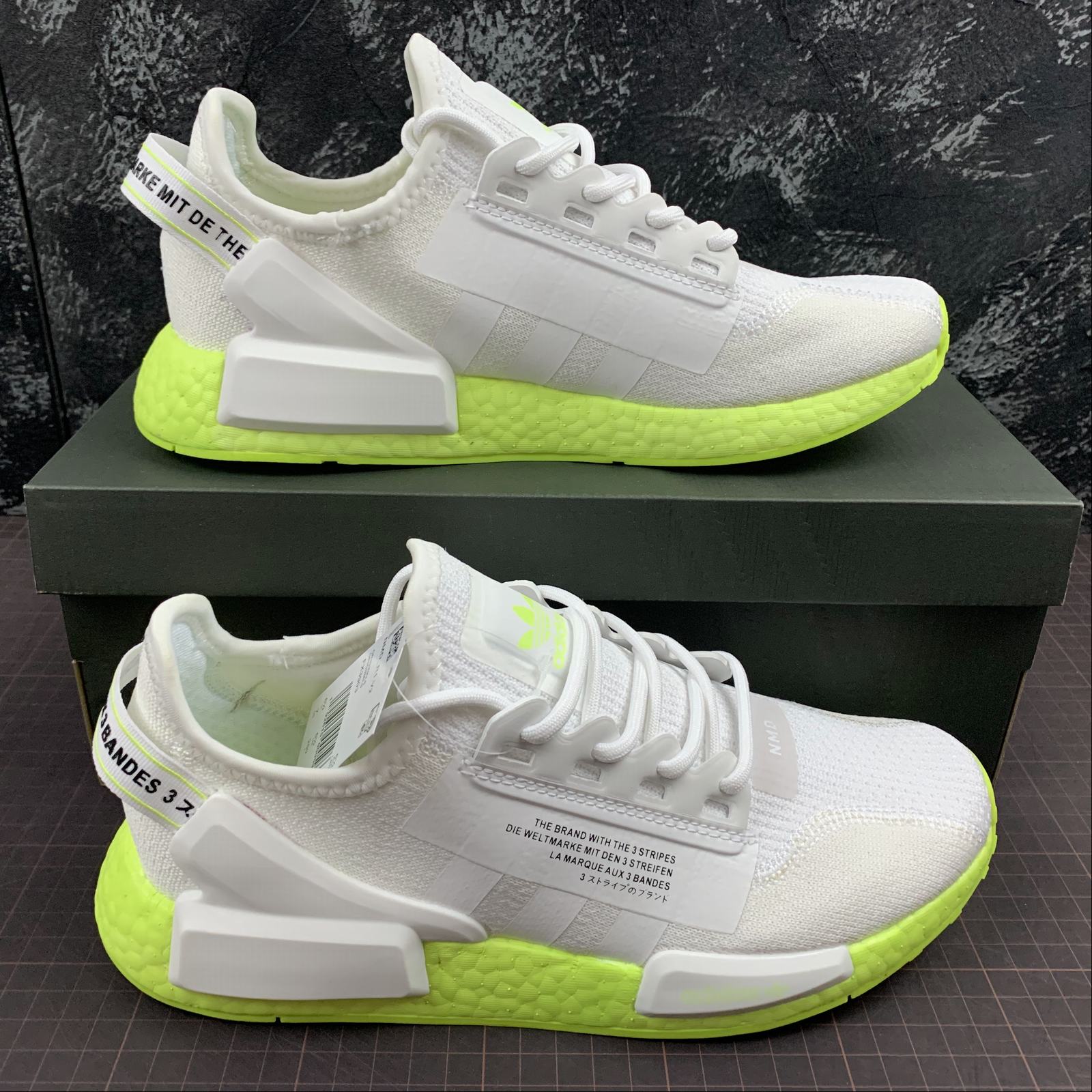 Absay embargo Rey Lear Adidas NMD R1 V2 White Solar Yellow – juanma-shop