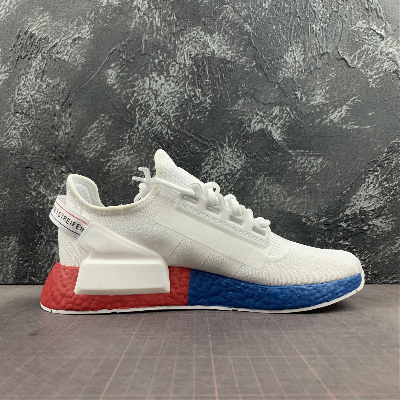 Adidas NMD R1 V2 White Blue-Red –