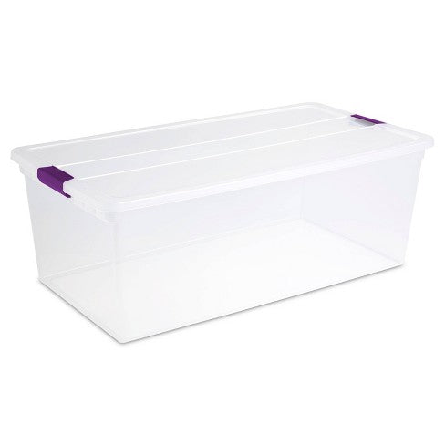 Sterilite 1914 - 48 Qt. Hinged Lid Storage Box White 19148006