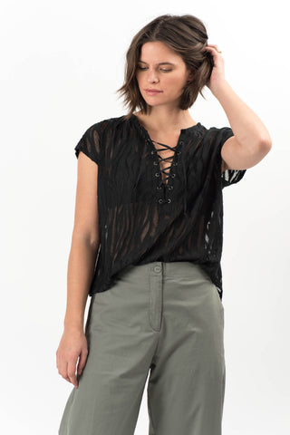 Darwin Lace Up Top
