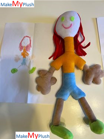 kids drawings into stuffed animals