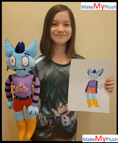 custom plush from drawing