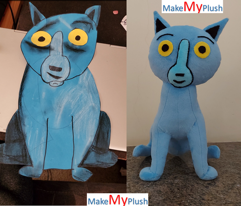 custom plush from drawing