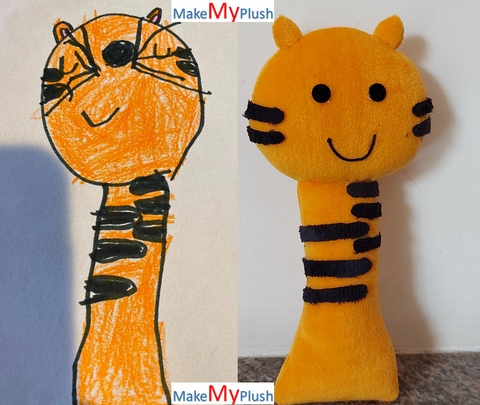 make drawing into stuffed animal