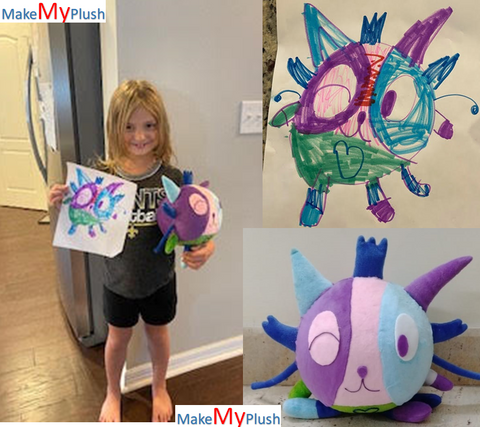 create your own stuffed animal from a drawing