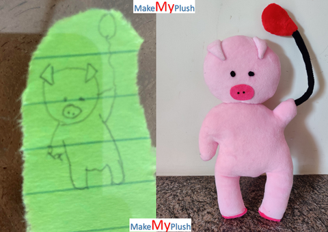 make your drawing into stuffed animal