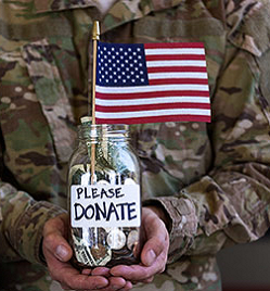 Donate funding to Military or Govt