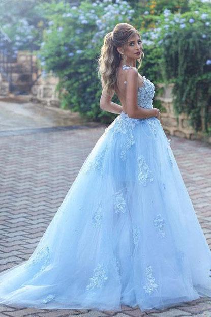 light blue princess dress