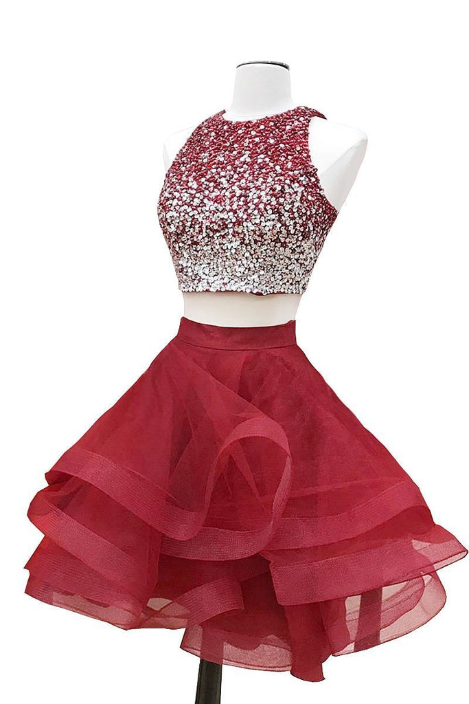 burgundy short prom dresses