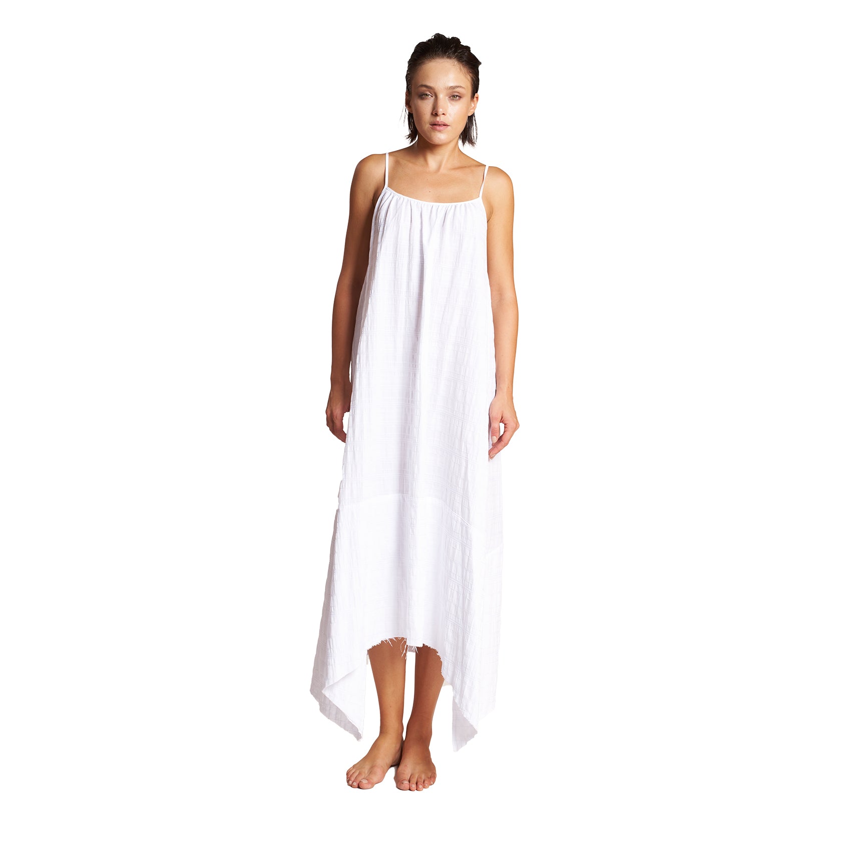 linen asymmetrical dress