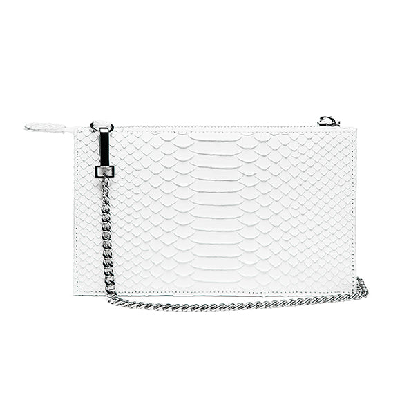 PYTHON PURSE WALLET- WHITE