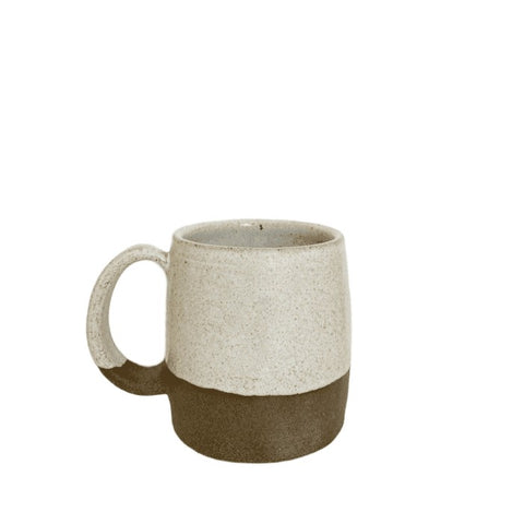 Slow Studio Ceramic Mug, White Speckled/Brown