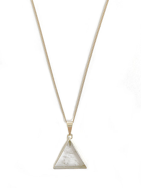 Necklace with a crystal triangle