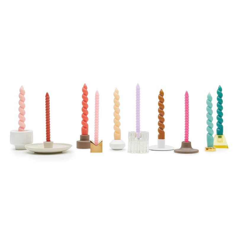 Kerzen gedreht, Spiralkerzen in verschiedenen Farben Crystal and Sage 