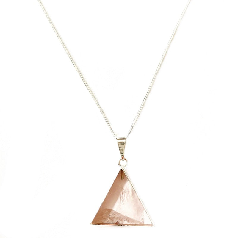 triangle quartz necklace