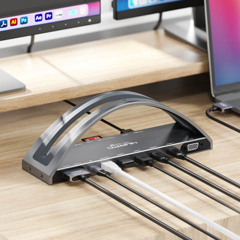 ZC01 USB C Dock With Vertical Stand