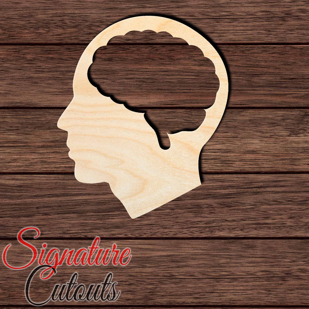 Head with Brain 001 Shape Cutout - Signature Cutouts
