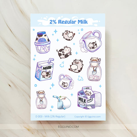 Sticker Sheet】Strawberry Milk – EGGUINO