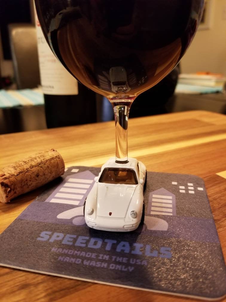 Porsche Carrera Wine Glass, Uniqu Porsche Gift Ideas by @SpeedTails