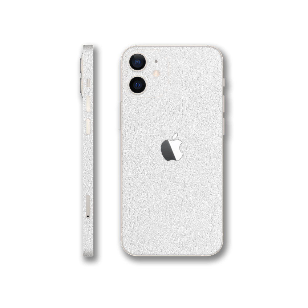 Iphone 12 Mini White Leather Skin Yellowskinz