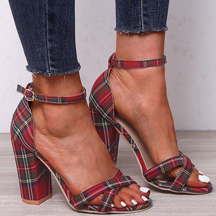 flat high heel sandal