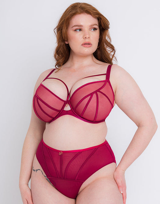 Scantilly Tantric Balcony Bra Pink/Red