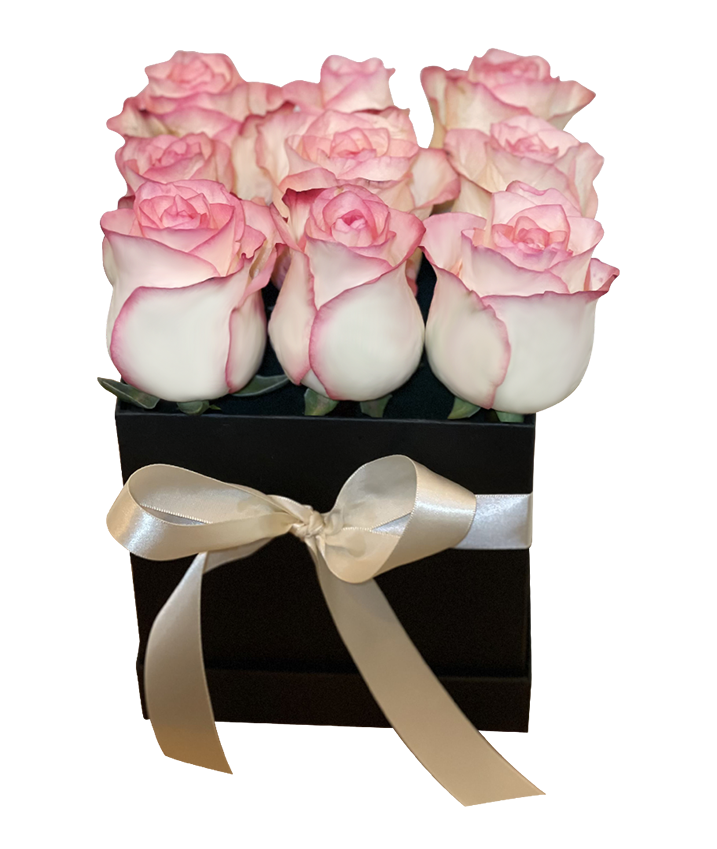 2 Tone Pink Roses Sq Bloom Box – D'Hummingbird Online Floral