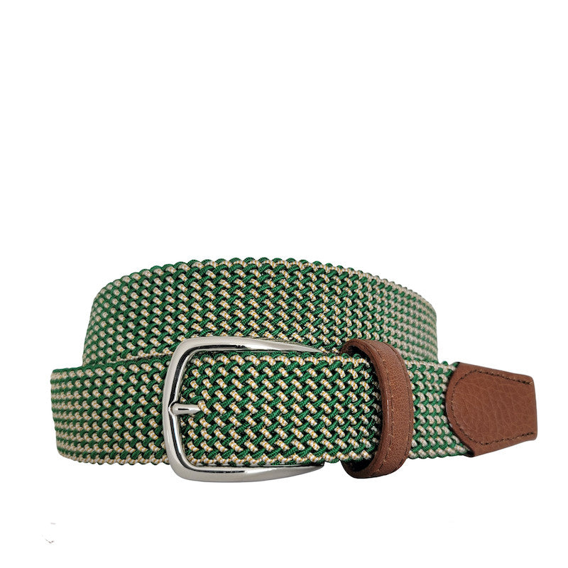 FHWADSWORTHGreenandGoldItalianStretchBelt