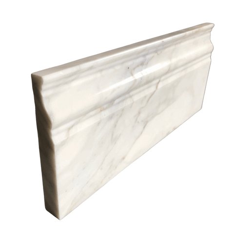 Skirting Calacatta Matt White Marble 100 X 600mm Tile - Luxury Tiles