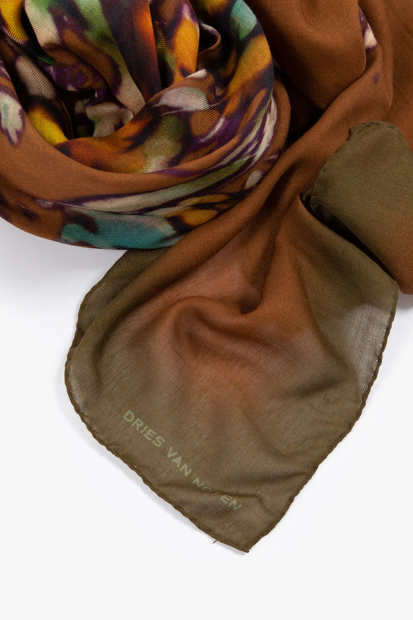 Avant Toi Painterly-Print Panelled Cashmere-Silk Scarf - ShopStyle Scarves  & Wraps