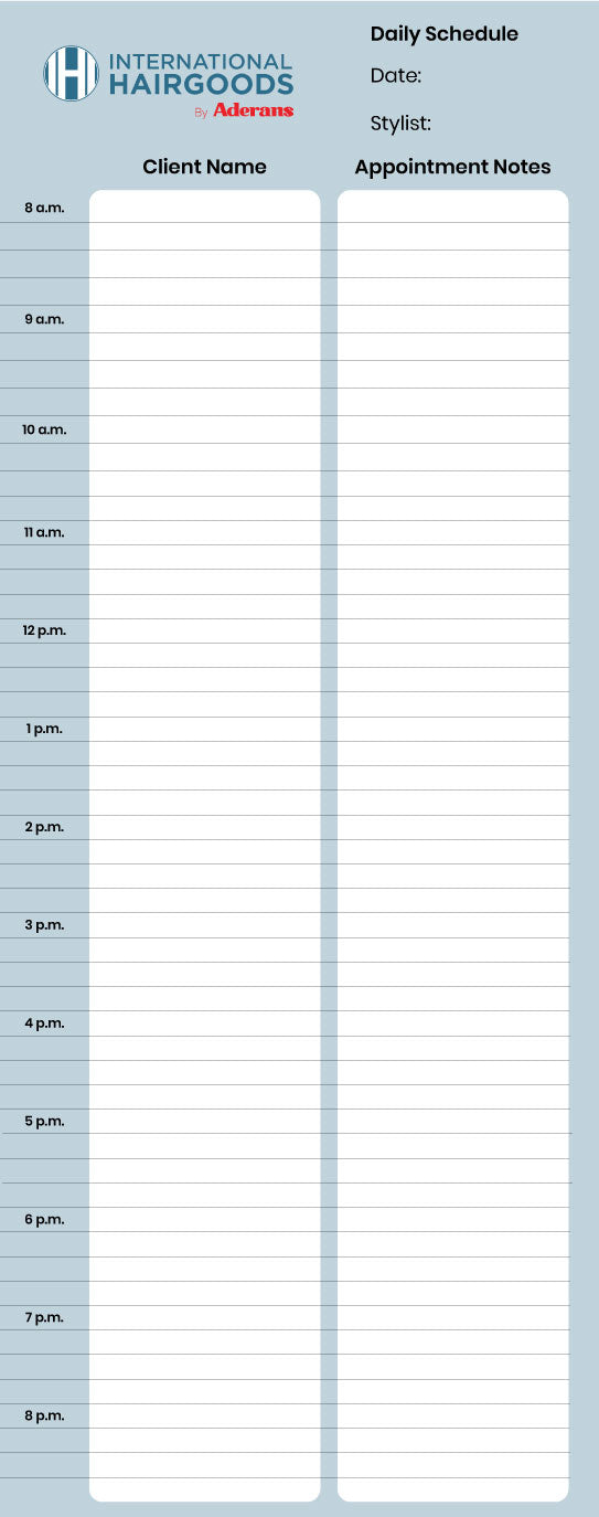 salon schedule