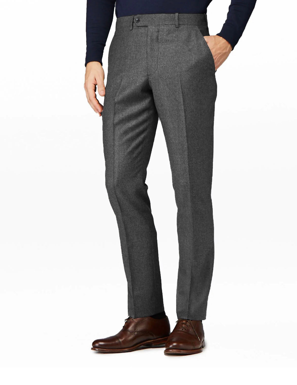 Charcoal High Performance Merino Wool Dress Pants