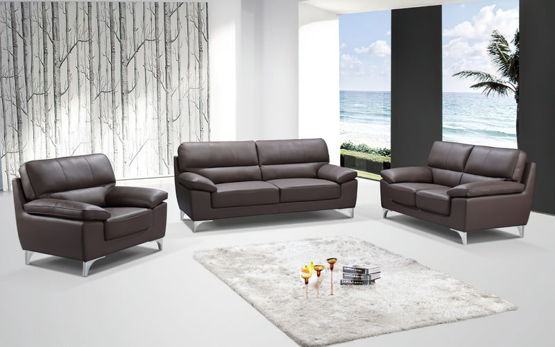 Queleo Leather Sofa Set – Jubilee Furniture