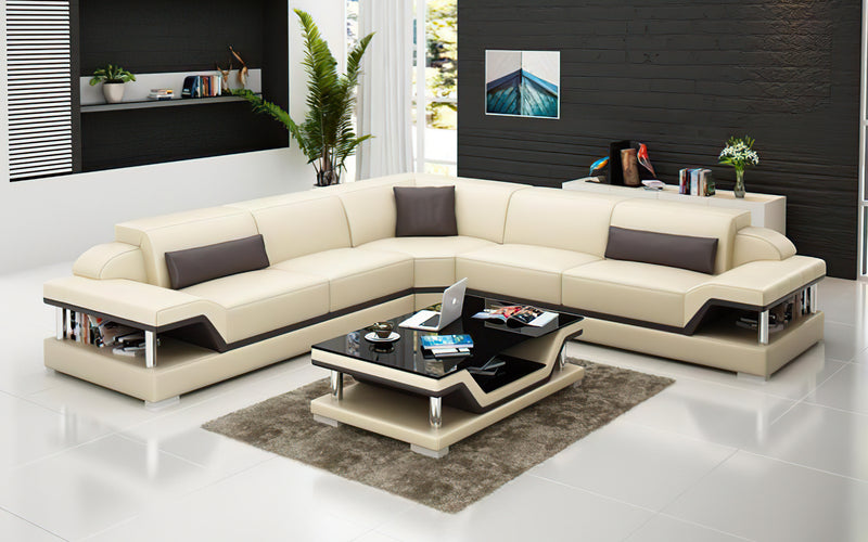 Taliya Modern Leather Sectional – Jubilee Furniture